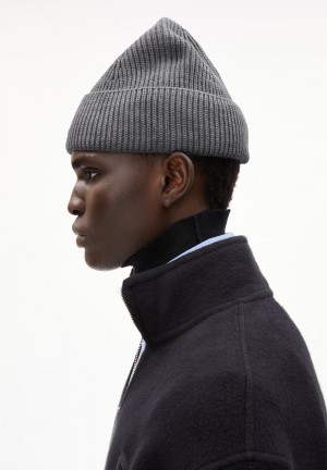 ARMEDANGELS NILDAAO ICONIC Beanie made of Organic Cotton Gris Claro | MRYEGA-516