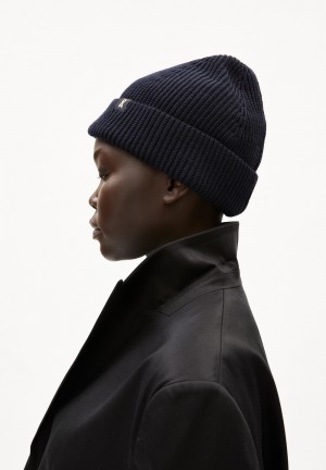 ARMEDANGELS NILDAAO WOOL Beanie made of Organic Cotton Night Sky Melange | KECHTM-356