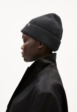 ARMEDANGELS NILDAAO WOOL Beanie made of Organic Cotton Steel Melange | QEWBTL-284