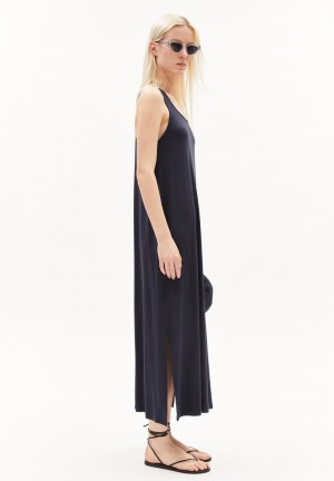 ARMEDANGELS NISAA LITAA Jersey Dress Regular Fit made of LENZING™ ECOVERO™ Mix Night Sky | CZRJLG-703