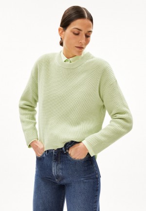 ARMEDANGELS NURIAAS Sweater Loose Fit made of Organic Cotton Verde | QIXDUK-034