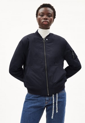 ARMEDANGELS OULANKAA Blouson Jacket Relaxed Fit made of Polyamide Mix (recycled) Night Sky | NIZSUJ-947
