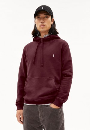 ARMEDANGELS PAARLO COMFORT Sweathoodie Regular Fit made of Organic Cotton Mix Cranberry Juice | CLXBPF-259
