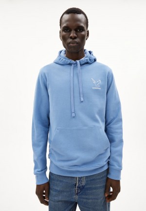 ARMEDANGELS PAARLO NESTLING Sweathoodie Regular Fit made of Organic Cotton Mix Azules | ZODYTS-025