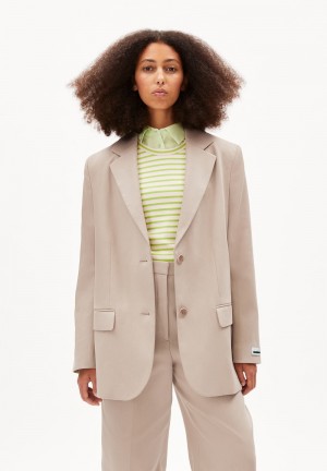 ARMEDANGELS PALILAA Blazer Loose Fit made of Organic Cotton Sand Stone | GFLBHS-851
