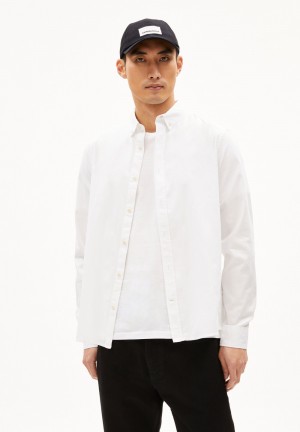 ARMEDANGELS QUAASA Shirt Regular Fit made of Organic Cotton Blancas | HFSKZO-731