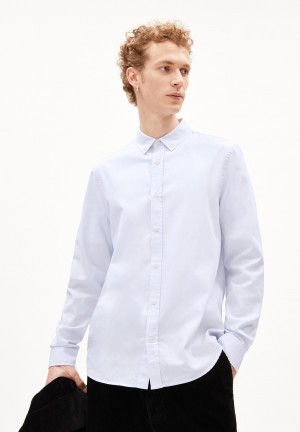 ARMEDANGELS QUAASA Shirt Regular Fit made of Organic Cotton Morning Sky | YSUEBJ-842