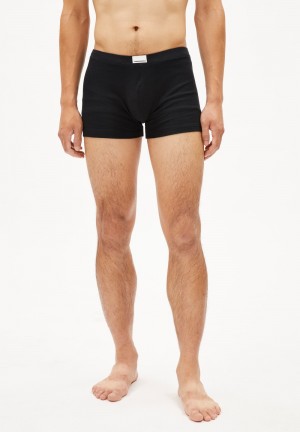ARMEDANGELS RICAARD RIB Rib-Boxer made of Organic Cotton Mix Negras | LIFAYO-526