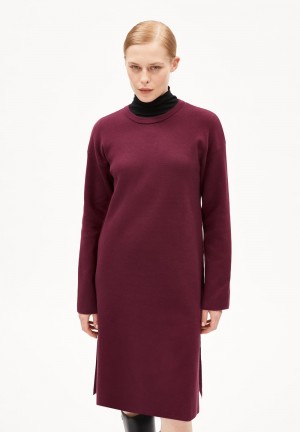ARMEDANGELS ROSANNIAAS Knit Dress Relaxed Fit made of Organic Cotton Cranberry Juice | WOYDUM-913