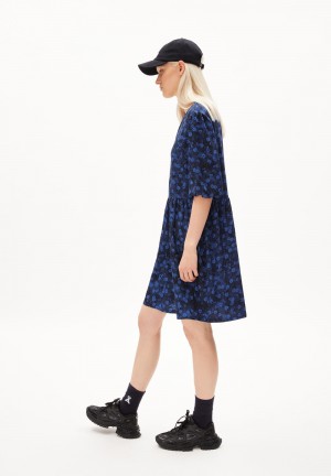 ARMEDANGELS ROSEAA MILLES FLEURS Woven Dress Relaxed Fit made of LENZING™ ECOVERO™ Viscose Night Sky | JTFDWK-347