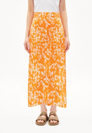 ARMEDANGELS SAALANJA MANGORANGE Woven Skirt Regular Fit made of TENCEL™ Lyocell Mangorange | KNHCQX-028
