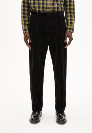 ARMEDANGELS SAALEMO Woven Pants made of Organic Cotton Mix Negras | QXTGIK-138