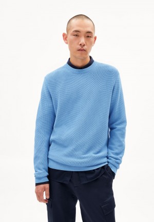 ARMEDANGELS SAALO Sweater Regular Fit made of Organic Cotton Azules | XVYUKJ-187