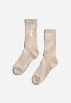 ARMEDANGELS SAAMUS BOLD Socks made of Organic Cotton Mix Sand Stone | WMIUAO-746