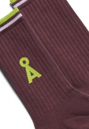 ARMEDANGELS SAAMUS STRIPES Socks made of Organic Cotton Mix Fudge | MCNBVK-487