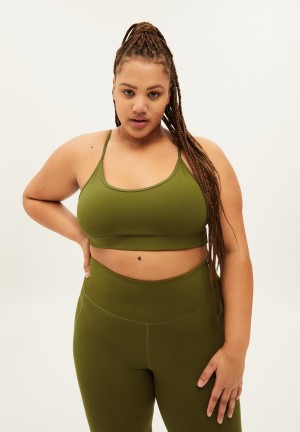 ARMEDANGELS SAATYA Activewear Bra made of Polyamide Mix (recycled) Avocado | REGMKC-027
