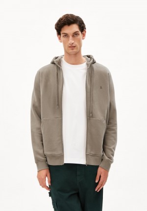 ARMEDANGELS SAROMIAAN COMFORT Sweat Jacket Regular Fit made of Organic Cotton Mix Muddy Water | MXUZYE-027