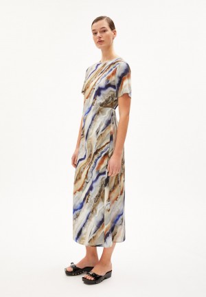 ARMEDANGELS SEDISAA PÄRLAA Woven Dress Regular Fit made of TENCEL™ Lyocell Mix Cinnamon Dust | LFKIPE-970