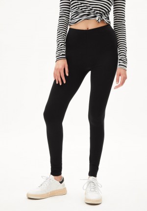 ARMEDANGELS SHIVAA Leggings made of Organic Cotton Mix Negras | CXOGEF-921