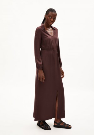 ARMEDANGELS STELAA Woven Dress Regular Fit made of LENZING™ ECOVERO™ Fudge | SVIZNQ-652