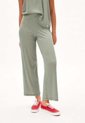 ARMEDANGELS STELLAARA Jersey Pants made of TENCEL™ Lyocell Mix Gris Verde | RCHPJX-860