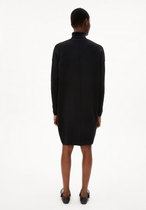 ARMEDANGELS STINIAA Knit Dress Loose Fit made of Organic Cotton Negras | HGTJBZ-652