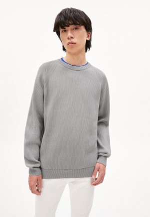 ARMEDANGELS SVETAA STRUCTURE Sweater Regular Fit made of Organic Cotton Stonehege | UVACXE-207