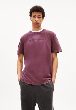 ARMEDANGELS TAALU GMT DYE Heavyweight T-Shirt Relaxed Fit made of Organic Cotton Crushed Berry Washed | ZDCXSP-526