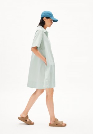 ARMEDANGELS TALIZAA Woven Dress Relaxed Fit made of Organic Cotton Verde | FKSELB-856