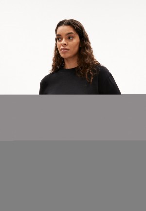 ARMEDANGELS TARJAA Heavyweight T-Shirt Loose Fit made of Organic Cotton Mix Negras | TVDIXH-730