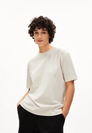 ARMEDANGELS TARJAA Heavyweight T-Shirt Loose Fit made of Organic Cotton Mix Undyed | URLPAG-921