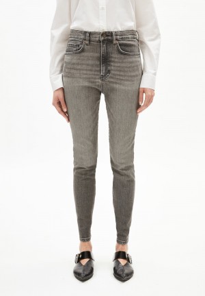 ARMEDANGELS TILLAA Jeans Skinny Leg Mid Waist Organic Cotton Mix X-Stretch Briny | SIVNRA-476