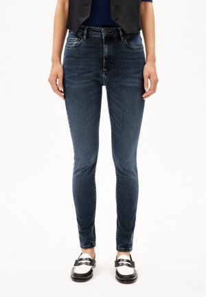 ARMEDANGELS TILLAA Jeans Skinny Leg Mid Waist Organic Cotton Mix X-Stretch Azules | XMCFKL-517