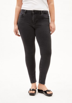 ARMEDANGELS TILLAA Jeans Skinny Leg Mid Waist Organic Cotton Mix X-Stretch Negras | WDFPSY-148