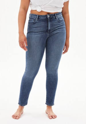 ARMEDANGELS TILLAA Jeans Skinny Leg Mid Waist Organic Cotton Mix X-Stretch Azules | KBEQTY-720