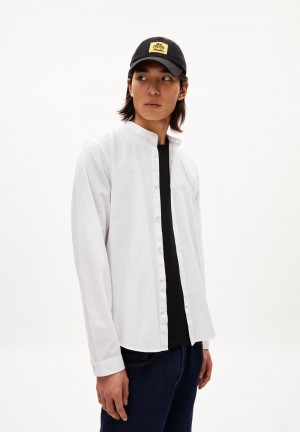 ARMEDANGELS TOMAASAS Shirt Regular Fit made of Organic Cotton Blancas | HFWDAU-975