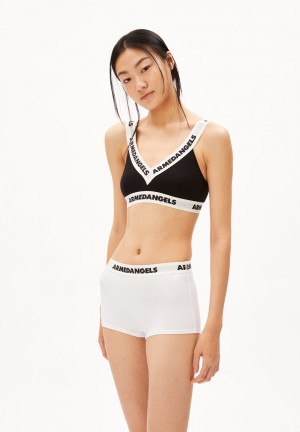 ARMEDANGELS TYRONAA Triangle Bralette made of Organic Cotton Mix Negras | VCJZTD-569