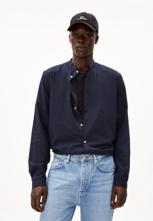 ARMEDANGELS VAALERONIMUS Shirt Relaxed Fit made of Organic Cotton Night Sky | COEBDF-071