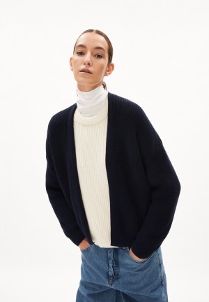 ARMEDANGELS VILDAANA Cardigan Oversized Fit made of Organic Cotton Night Sky | XMAEWI-264