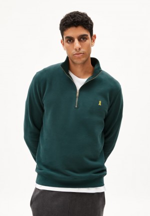 ARMEDANGELS WAARLO COMFORT Sweatshirt Regular Fit made of Organic Cotton Mix Verde Menta | TLSKDB-521