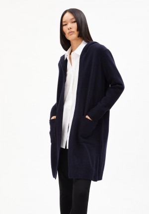 ARMEDANGELS WANDAA Cardigan Relaxed Fit made of Organic Wool Mix Night Sky | FKRWPT-642