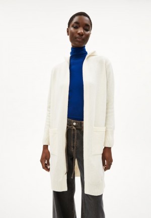 ARMEDANGELS WANDAA Cardigan Relaxed Fit made of Organic Wool Mix Oatmilk | TYAKLQ-238