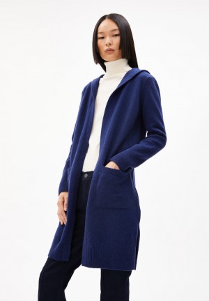 ARMEDANGELS WANDAA Cardigan Relaxed Fit made of Organic Wool Mix Verde Menta Azules | AOHZNJ-410