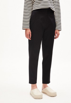 ARMEDANGELS WARMAAR Woven Pants Regular Fit made of Organic Cotton Mix Negras | UQMNCW-764