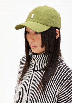 ARMEDANGELS YENAAS BOLD Cap made of Organic Cotton New Moss | TGZVQC-504