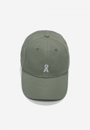 ARMEDANGELS YENAAS BOLD Cap made of Organic Cotton Gris Verde | BZFJIE-638