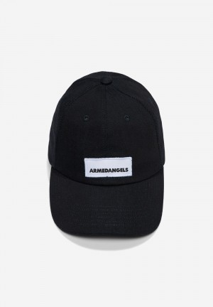 ARMEDANGELS YENAAS DENIM Cap made of Organic Cotton Mix Negras | NVIUSD-579