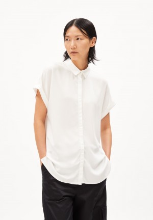 ARMEDANGELS ZONJAA Blouse made of LENZING™ ECOVERO™ Blancas | MFXJZE-712