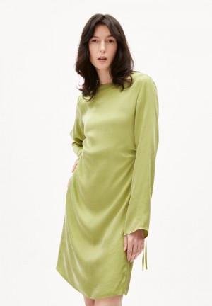 ARMEDANGELS ZYLAA Woven Dress Regular Fit made of TENCEL™ Lyocell Mix New Moss | RLDZIU-539